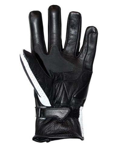 S-Line - Gants Cuir Eté Femme Coque Carbone - Noir/Blanc- Homologués CE (KP1)