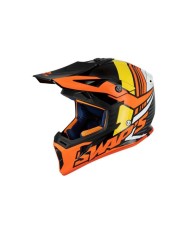 Swaps - Casque Cross BLUR S818 - Noir/Rouge/Orange Brillant