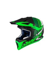 Swaps - Casque Cross BLUR S818 - Noir / Vert Mat