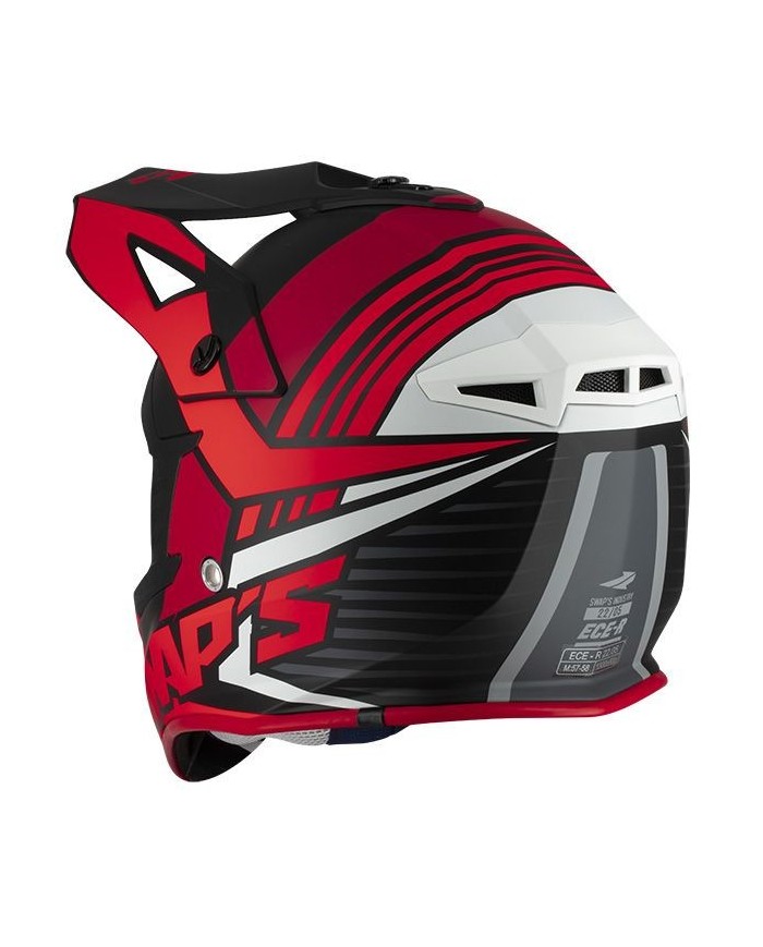 Swaps - Casque Cross BLUR S818 - Noir/Rouge Mat