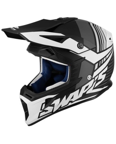 Swaps - Casque Cross BLUR S818 - Noir/Blanc Mat