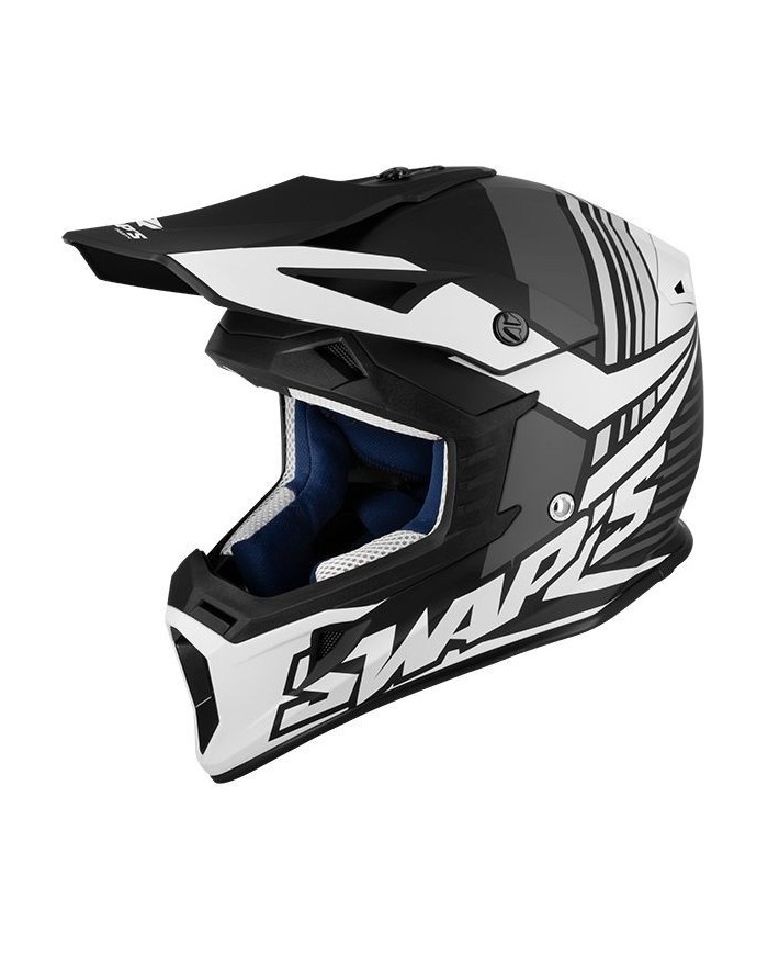 Swaps - Casque Cross BLUR S818 - Noir/Blanc Mat