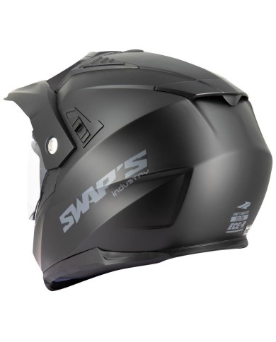 Swaps - Casques Enduro Crux S789 Noir Mat