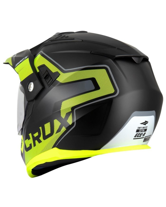 Swaps - Casques Enduro Crux S789 Noir Jaune
