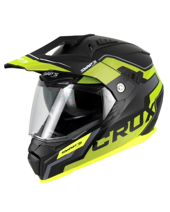 Swaps - Casques Enduro Crux S789 Noir Jaune