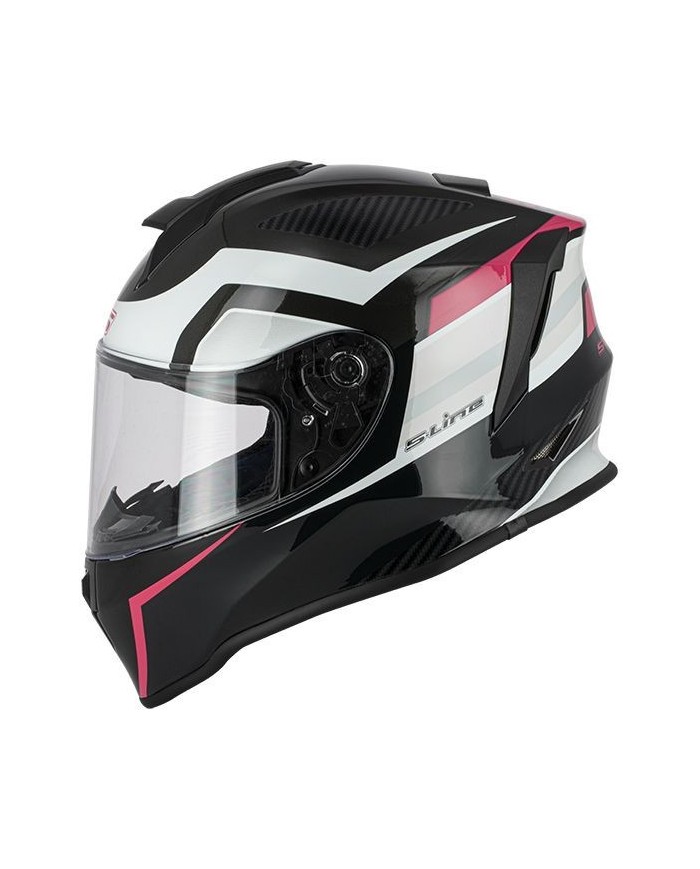 S-Line - Casque Intégral Enfant S445 EVADE - Noir / Blanc / Rose