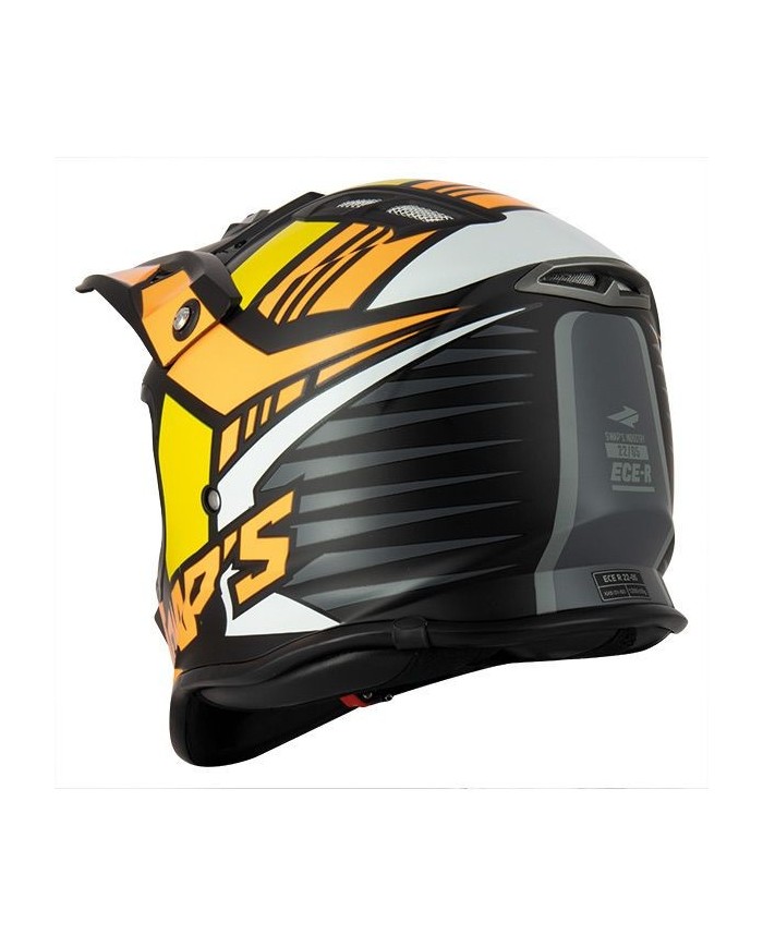 Swaps - Casque Cross S885 Enfant - Noir Jaune Orange