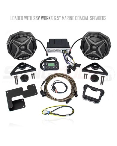 Système audio Bluetooth double SSV Works de 6,5 po pour le Can-Am Spyder F3 / F3S