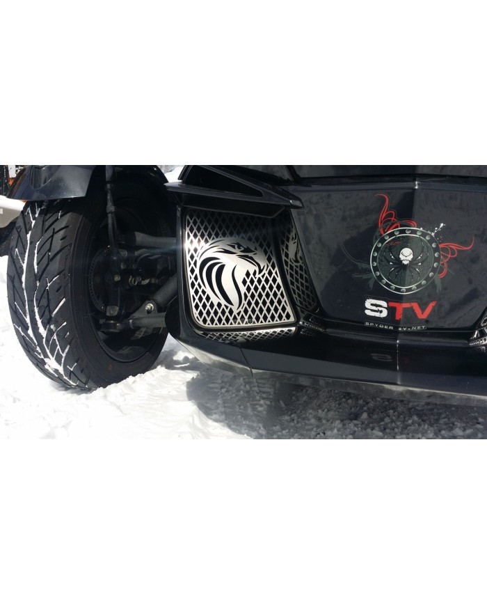 Grilles avant spyder RT 2014-17 2 D'EAGLE LOGOS - ACIER INOXYDABLE