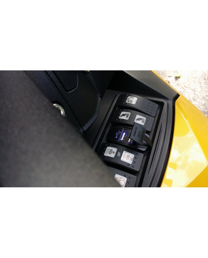 Fiche chargeur  USB double   (LED BLEUE)