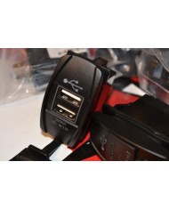 Fiche chargeur  USB double   (LED BLEUE)