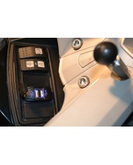 Fiche chargeur  USB double   (LED BLEUE)