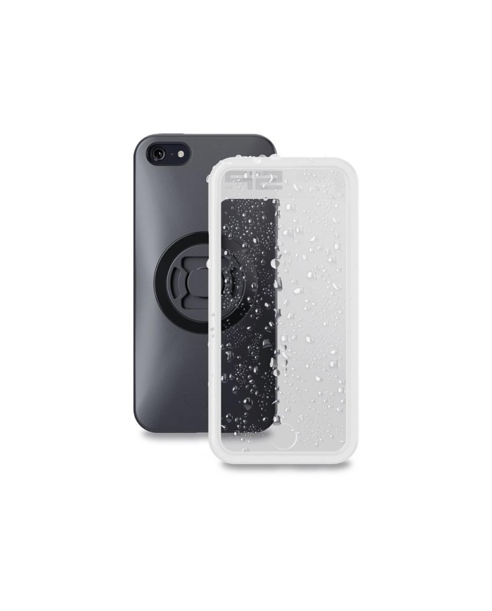 Pack complet SP-CONNECT Moto Bundle fixé sur guidon iPhone 5/SE