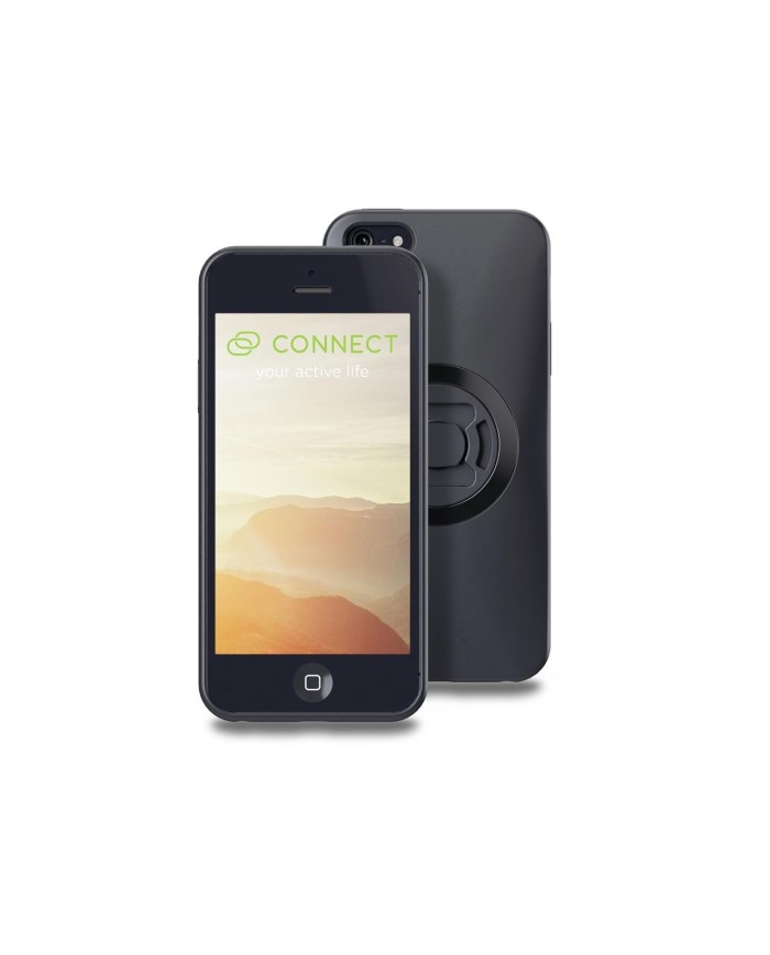 Pack complet SP-CONNECT Moto Bundle fixé sur guidon iPhone 5/SE