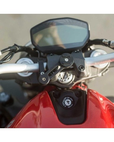 Pack complet SP-CONNECT Moto Bundle fixé sur guidon Samsung S7 Edge