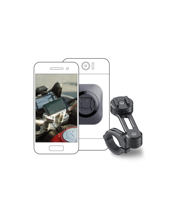 Pack complet SP-CONNECT Moto Bundle fixé sur guidon universel
