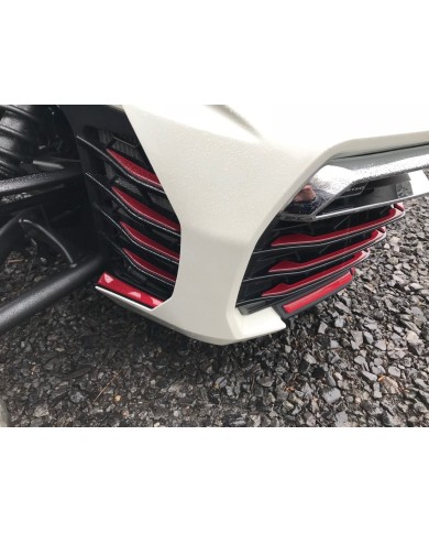 INSERTS DE CALANDRE SPYDER F3 COULEUR ROUGE INTENSE (18 PCS )