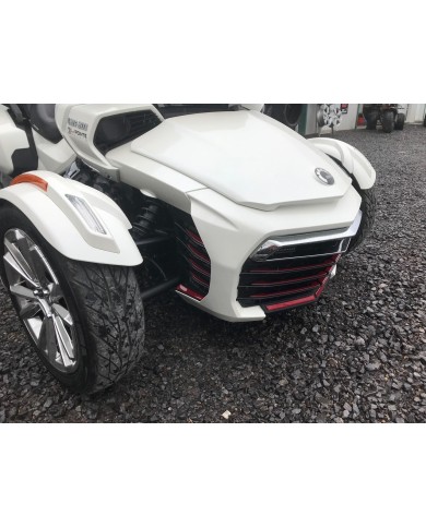 INSERTS DE CALANDRE SPYDER F3 COULEUR ROUGE INTENSE (18 PCS )