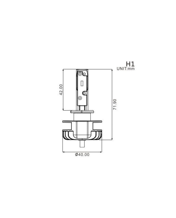 Ampoule H1 LED + Ballast - 16W/2200 Lumens