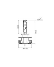 Ampoule H1 LED + Ballast - 16W/2200 Lumens