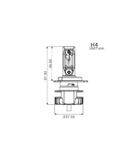Ampoule H4 LED + Ballast - 16W/2200 Lumens (Code/Phare)