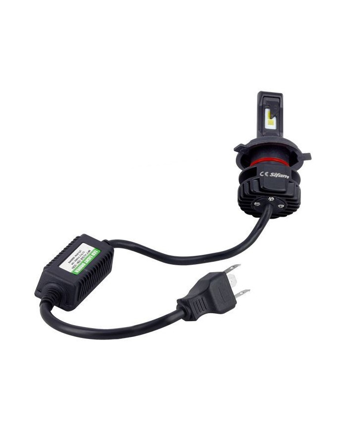 Ampoule H4 LED + Ballast - 16W/2200 Lumens (Code/Phare)