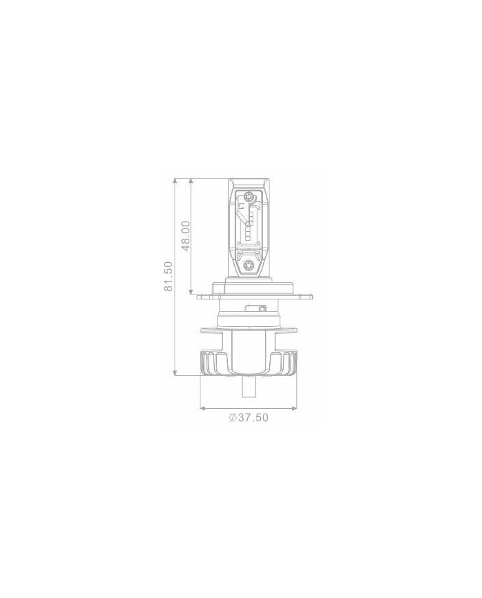 Ampoule H4 LED + Ballast - 16W/2200 Lumens (Code/Phare)