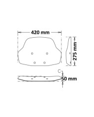 Bulle pour Can-Am Ryker model moyen fumée