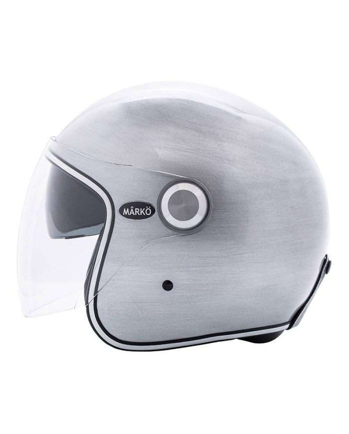 Casque jet Mârkö Boreal alu brossé