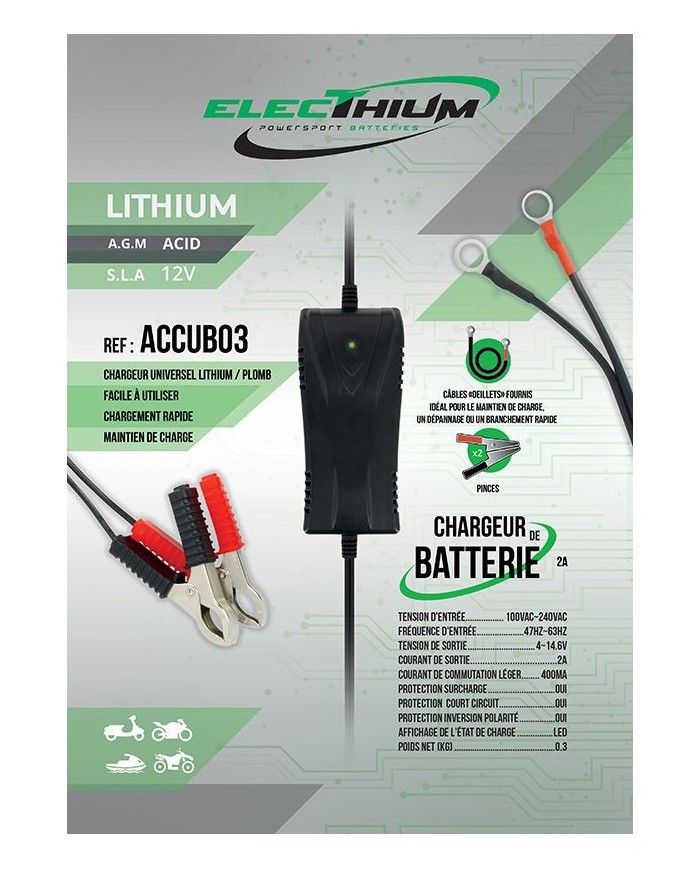 Chargeur Batterie Moto et Scooter