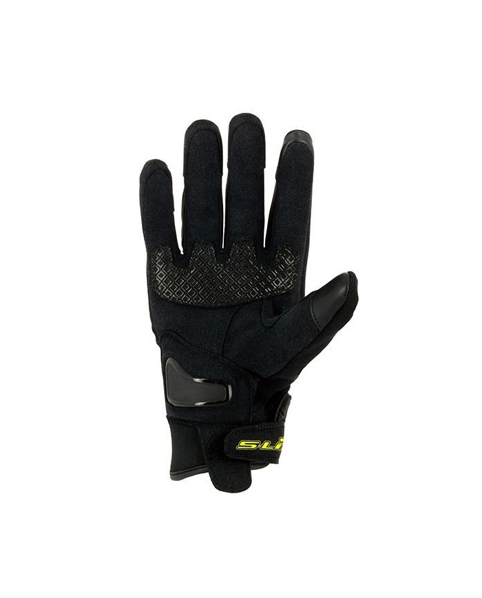 S-Line - Gants Moto Eté - Pouce et Index Tactiles - Homologués CE - Jaune